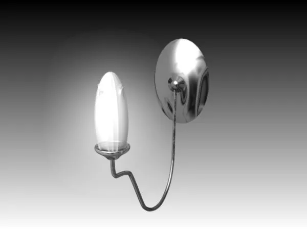 Vintage Chrome Wall Lamp 3d model Vintage Chrome Wall Lamp 3d model