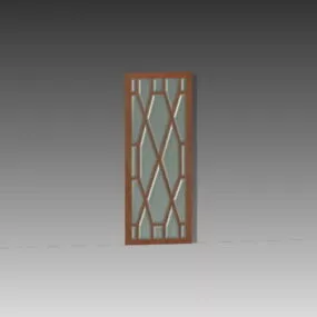 Home Interior Glass Door Inserts 3d model