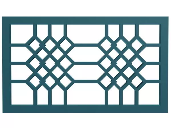 White Partition Screen Curved Shape 3d model