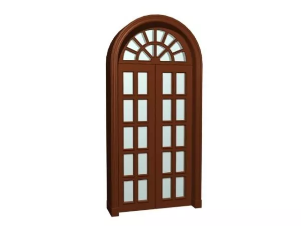 Home Furniture Arch Top Glazed Door 3d model Home Furniture Arch Top Glazed Door 3d model