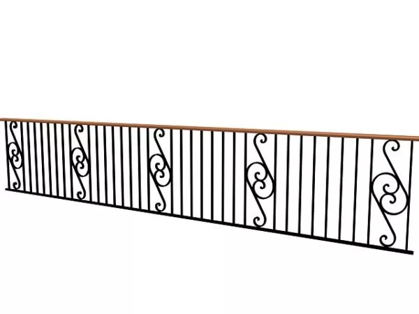 Wrought Iron Railing Design 3d model Wrought Iron Railing Design 3d model