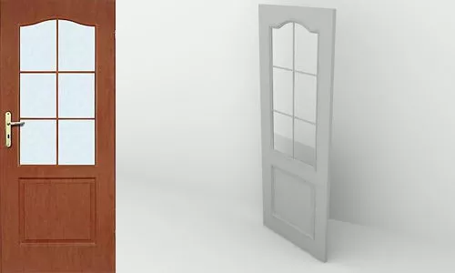 Half Glazed Door Design 3d model Half Glazed Door Design 3d model