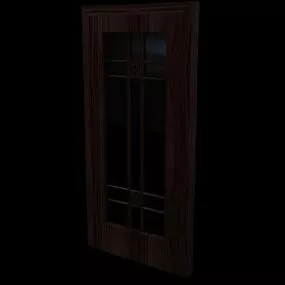 Glazed Style Bathroom Door 3d model