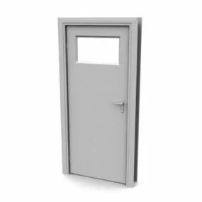 Interior Office Door With Glass 3d model