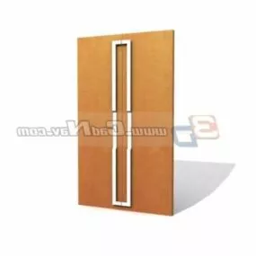 Solid Wood Door Design 3d model