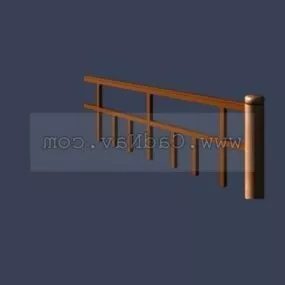 Wooden Fence Design 3d model