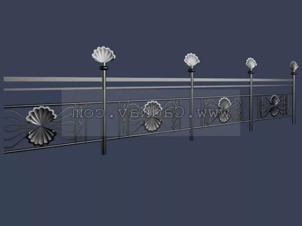 Wrought Iron Design Staircase Railing 3d model Wrought Iron Design Staircase Railing 3d model