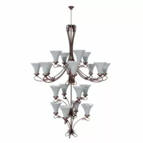 Ornate Vintage Chandelier Design 3d model