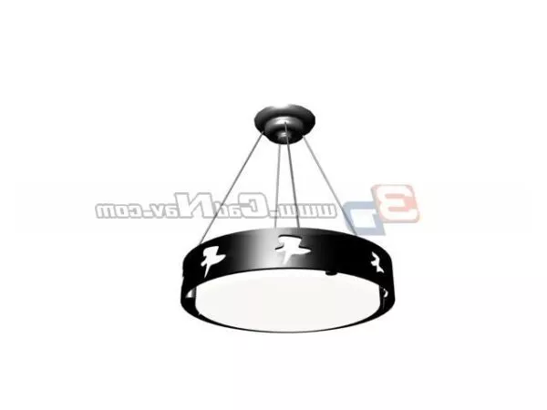 Yellow Shade Pendant Light 3d model
