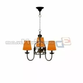 Pendant Chain Lamp Design 3d model
