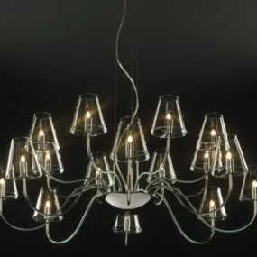 Modern Chandelier 16 Light Style 3d model