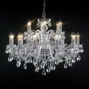 Living Room 18 Light Crystal Chandelier 3d model