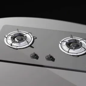 Kitchen Tool 2 Burner Gas Stove 3d model