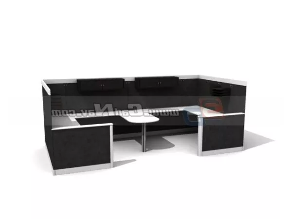 Chinese Partition Rectangle Line Shape 3d model