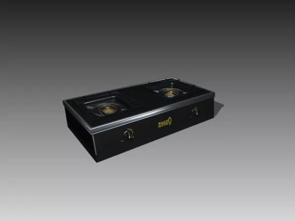 Black Induction Cooktop 3d model