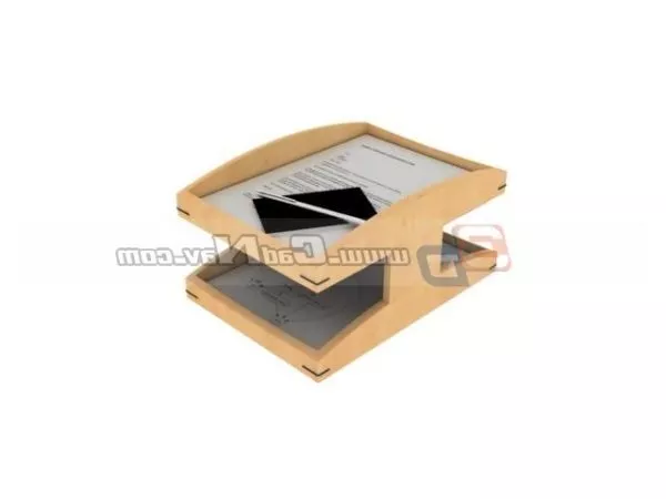 2 Layers Paper File Holder Office Equipment 3d model 2 Layers Paper File Holder Office Equipment 3d model