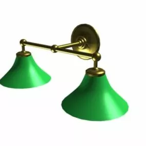 2 Lights Antique Design Wall Lamp 3d model