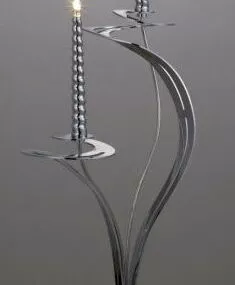 2 Light Design Chrome Table Lamp 3d model