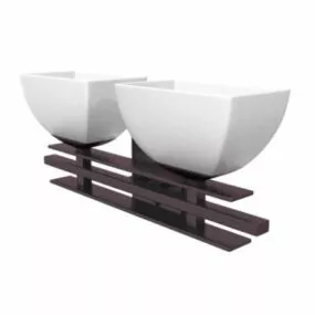 Metal Wall Lamp 2 Light Style 3d model