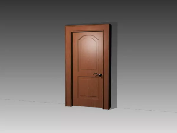 Wooden Shaker Door 3d model Wooden Shaker Door 3d model