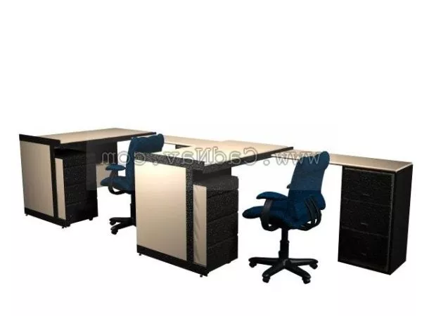 Office Furniture 2 People Workstation Desk 3d model Office Furniture 2 People Workstation Desk 3d model