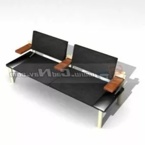 2 Seats Waiting Chair 3d model