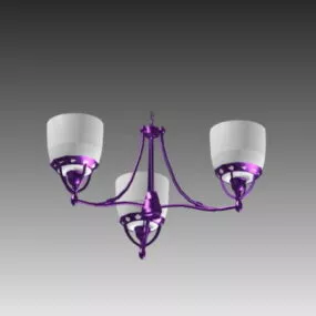 3 Arm Vintage Pendant Lighting 3d model