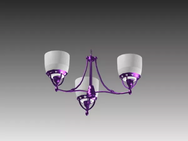 3 Arm Vintage Pendant Lighting 3d model 3 Arm Vintage Pendant Lighting 3d model