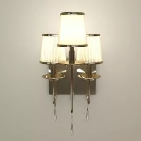 3 Light Retro Style Wall Sconce 3d model