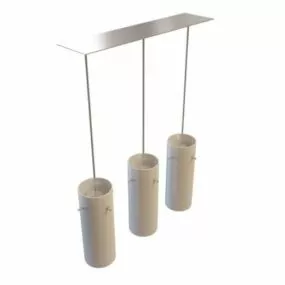 3 Light Bar Ceiling Pendant 3d model