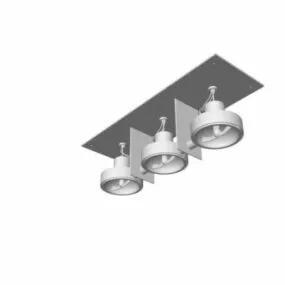 Home Design 3 Lights Ceiling Spotlight 3d model
