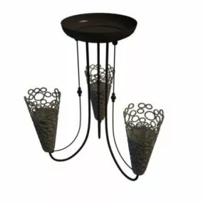 3 Light Antique Style Pendant 3d model