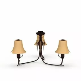 3 Light Ceiling Pendant Fixture 3d model