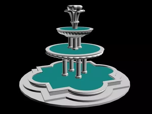 3 Tier Fountain 3d model 3 Tier Fountain 3d model
