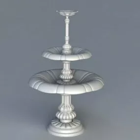 Garden 3 Tier Water Fountain 3d model