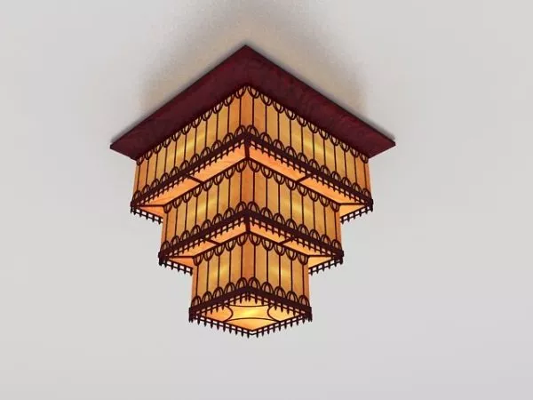 3 Tier Ceiling Pendant Light 3d model 3 Tier Ceiling Pendant Light 3d model