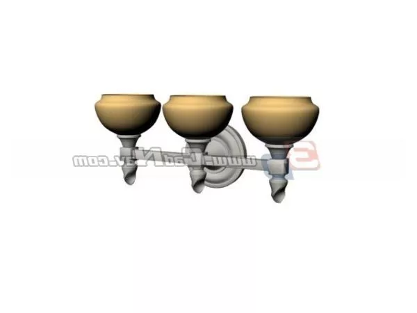 3 Light Shade Design Metal Wall Lamp 3d model 3 Light Shade Design Metal Wall Lamp 3d model