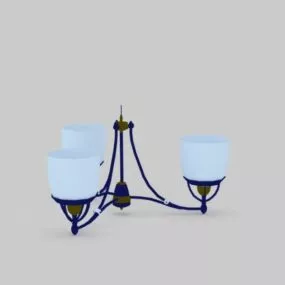 3 Light Design Pendant Light Fixture 3d model