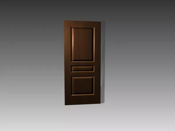 White Partition Screen Curved Shape 3d model
