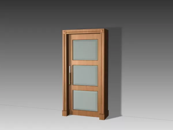 Glass Door 3 Panel Design 3d model Glass Door 3 Panel Design 3d model
