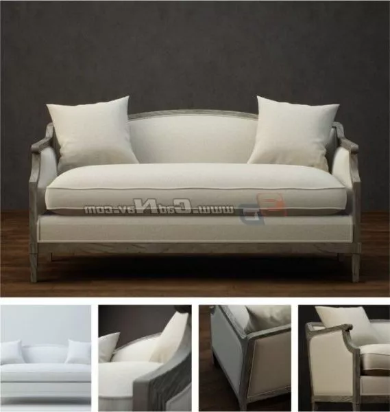 3 Seats Fabric Couch Furniture 3d model 3 Seats Fabric Couch Furniture 3d model
