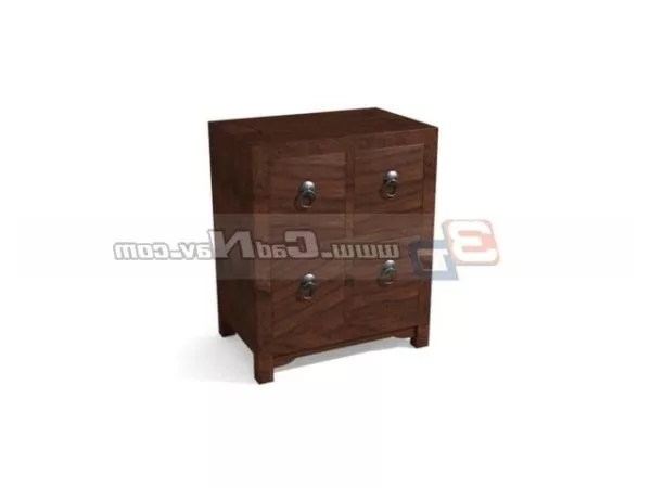 Wooden Antique Storage Locker 3d model Wooden Antique Storage Locker 3d model