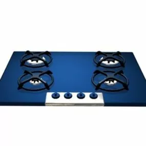 4 Burner Kitchen Gas Cook-top Equipment 3d model