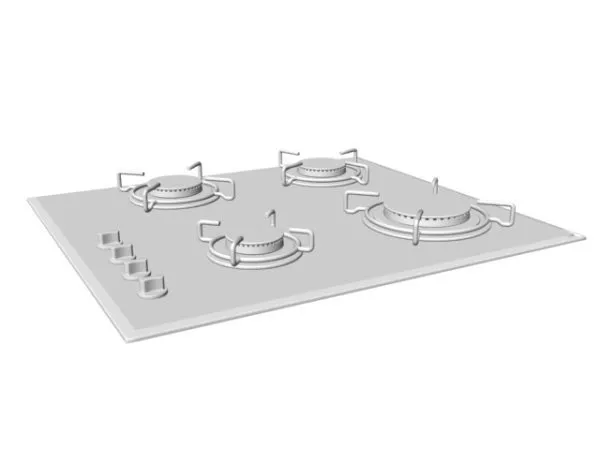 Burner Gas Stove Top 3d model
