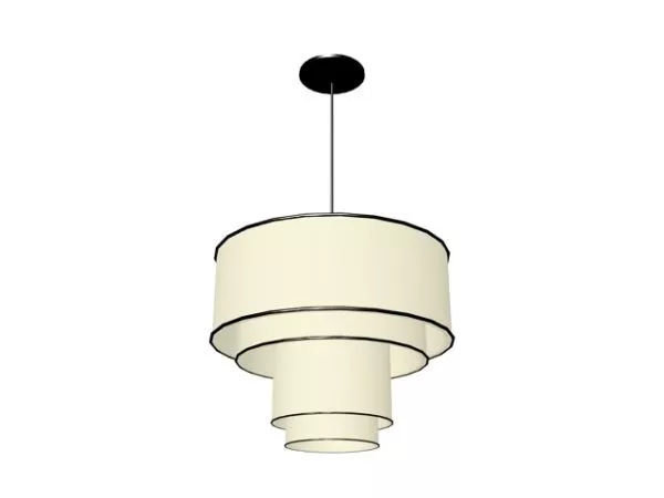 Living Room 4 Drum Pendant Lighting 3d model Living Room 4 Drum Pendant Lighting 3d model