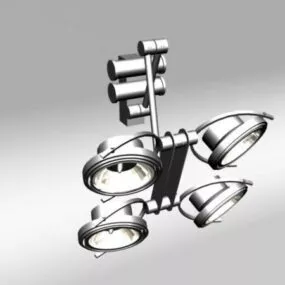 4 Light Ceiling Spotlight 3d model