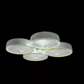 4 Light Shade Round Ceiling Light 3d model