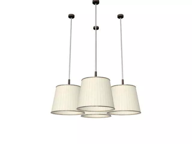 4 Lights Style Home Pendant Lamp 3d model 4 Lights Style Home Pendant Lamp 3d model