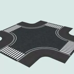 4 Way Intersections Modular Street 3d model