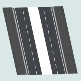 Modular Street 4 Way Road Surface 3d model